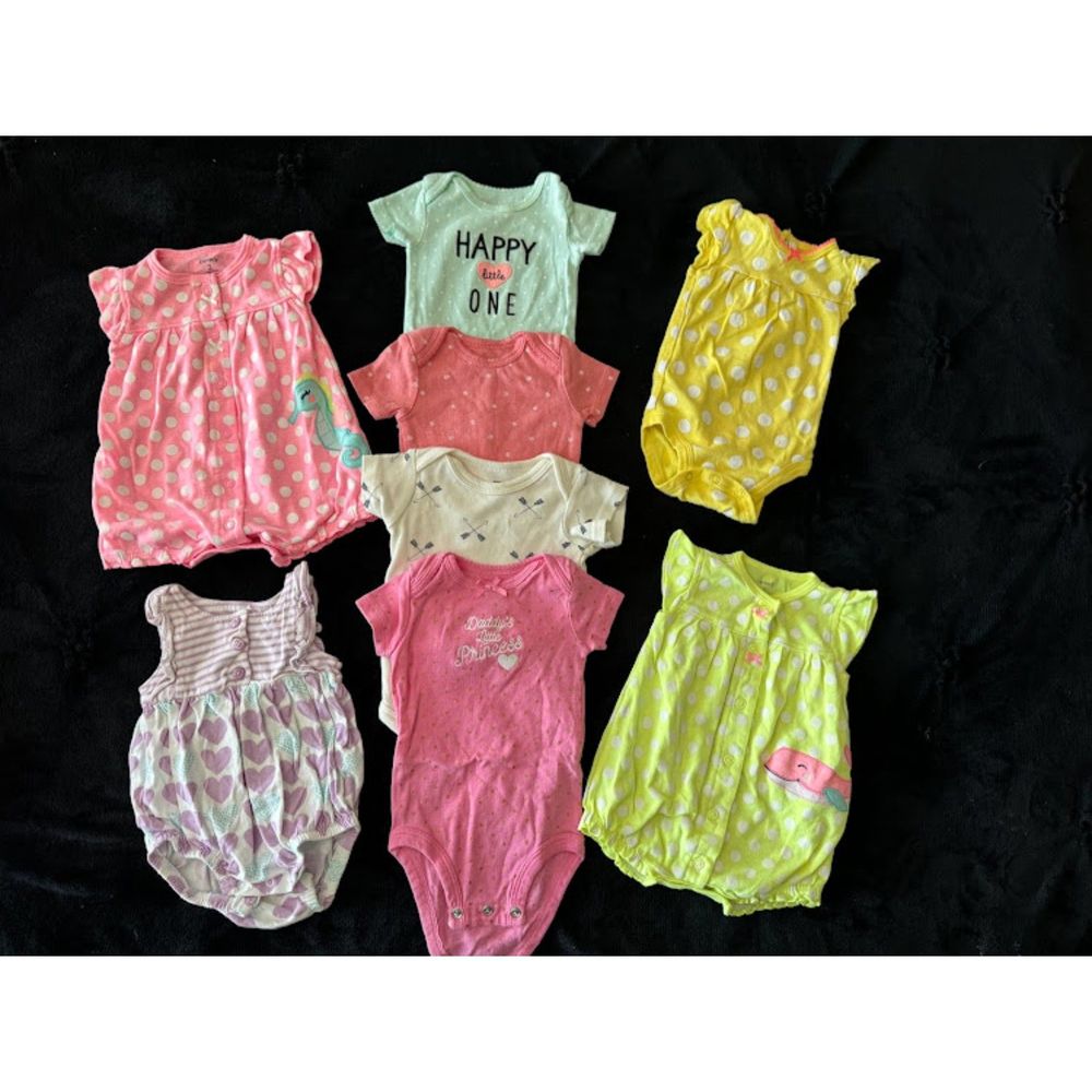 baby girls 0-3 MONTHS spring summer outfit bundle lot